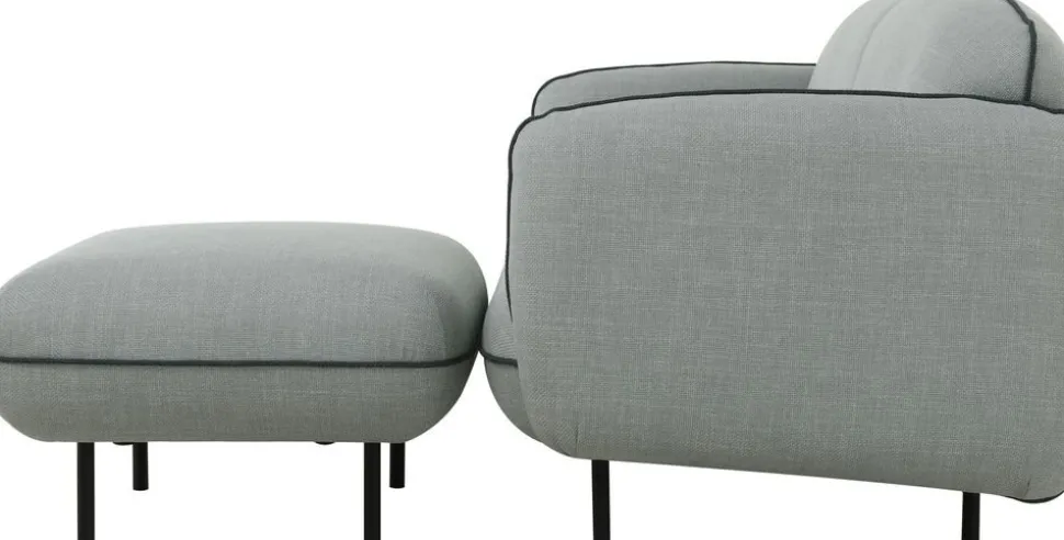 Soffa Catta med fotpall - 200 cm + Textilrengöring för möbler