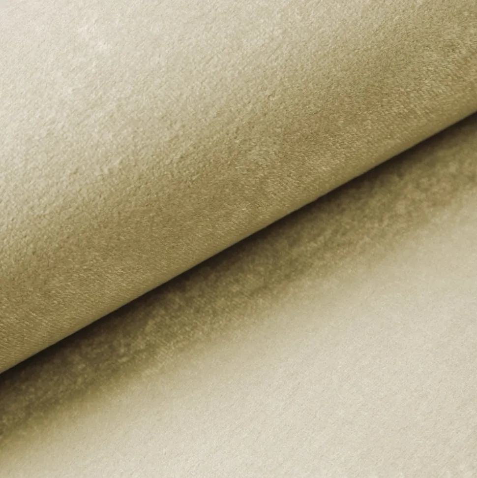 Soffa Chesterfield Cambridge Deluxe 225 cm - Ljus gråbeige sammet