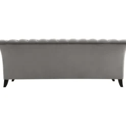 Soffa chesterfield 3-sits grå - Henry + Fläckborttagare för möbler