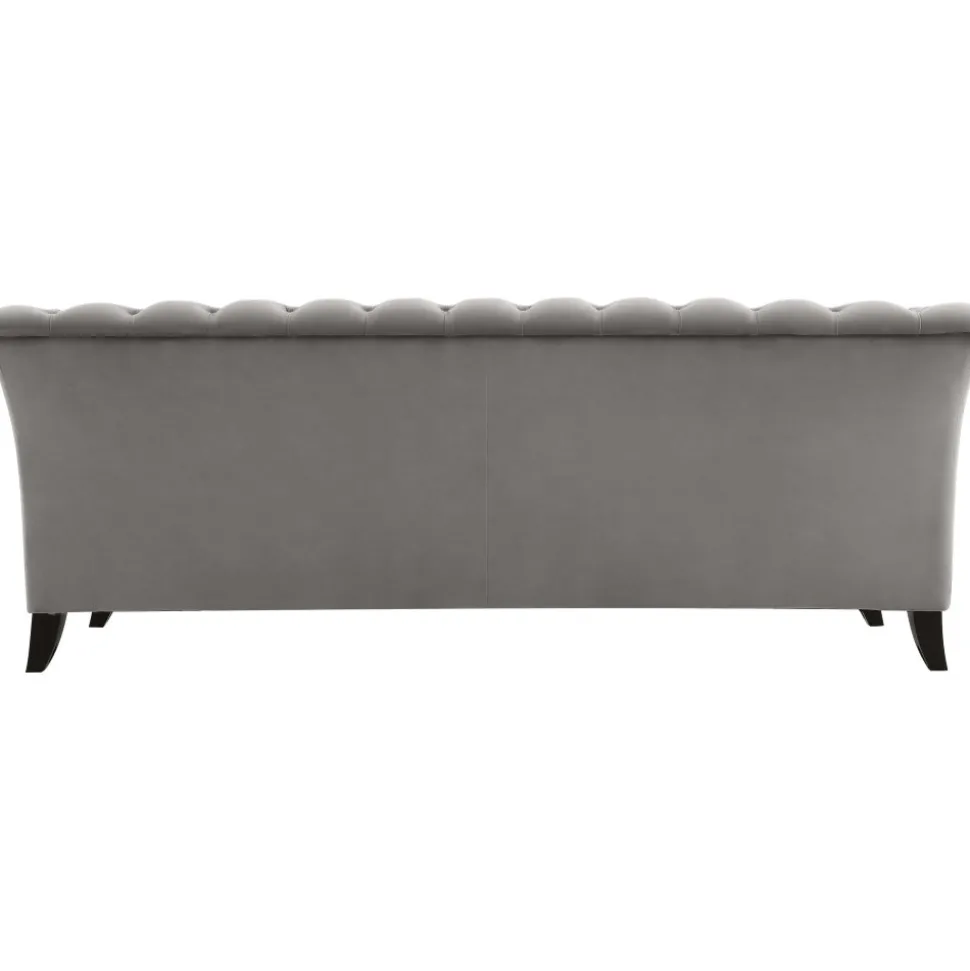 Soffa chesterfield 3-sits grå - Henry + Fläckborttagare för möbler