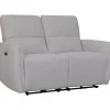 Soffa elektrisk recliner 2-sits - Ljus bouclè soffa