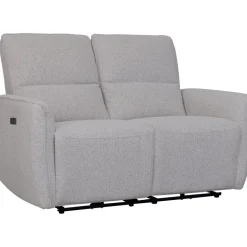 Soffa elektrisk recliner 2-sits - Ljus bouclè soffa