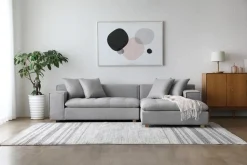 Soffa grå divan 251 cm - Sake