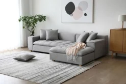 Soffa grå divan 251 cm - Sake