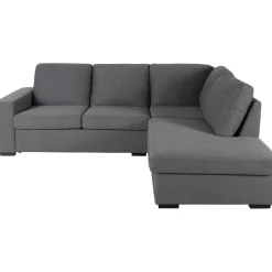 Soffa grå med öppet avslut 244 cm