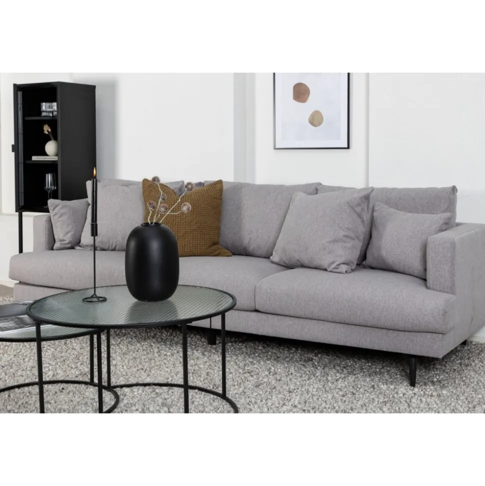 Soffa grå 4-sits 255 cm Hedlunda