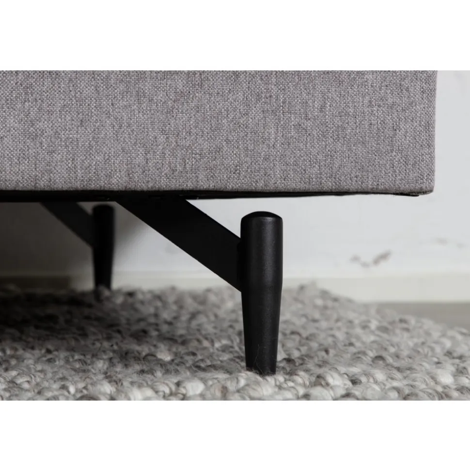 Soffa grå 4-sits 255 cm Hedlunda + Fläckborttagare för möbler