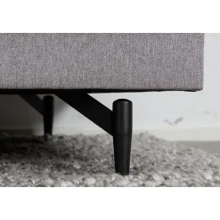 Soffa grå 4-sits 255 cm Hedlunda + Textilrengöring för möbler