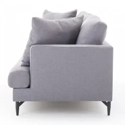 Soffa grå 4-sits 255 cm Hedlunda + Textilrengöring för möbler