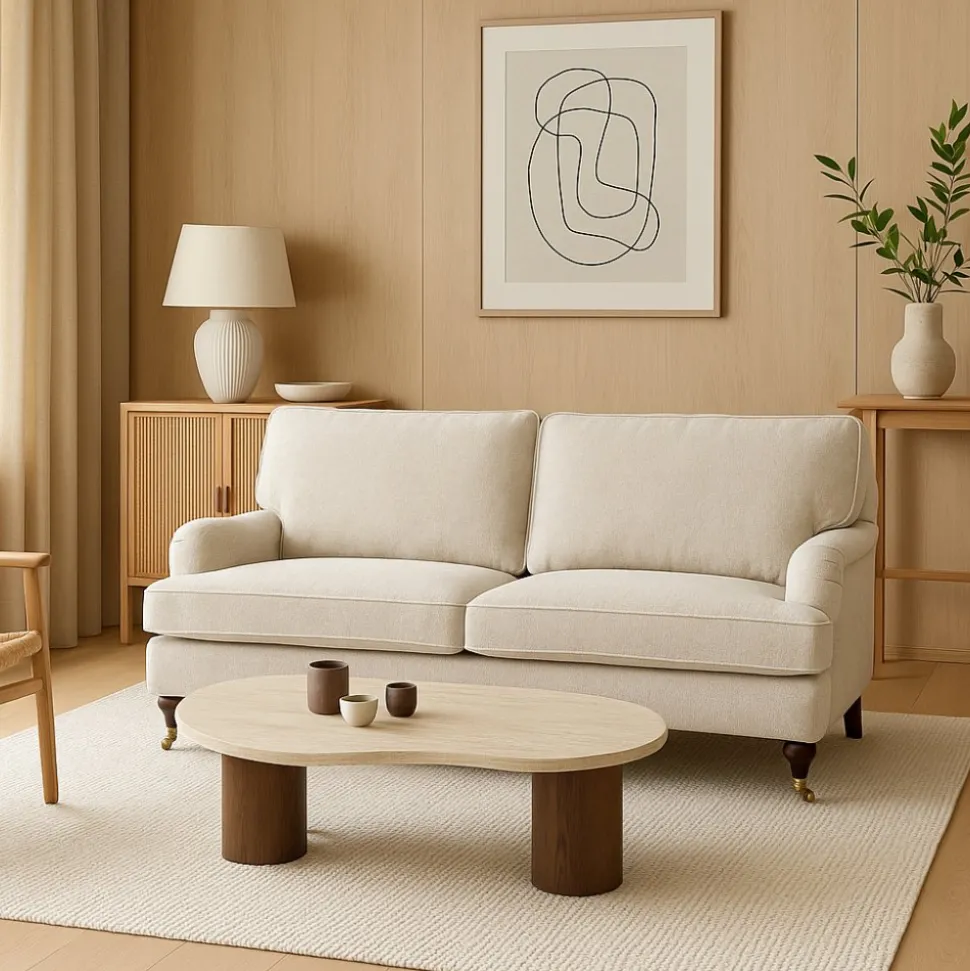 Soffa Howard Watford Deluxe 208 cm - Vitgrå