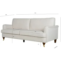 Soffa i beige manchester 210 cm - Howard