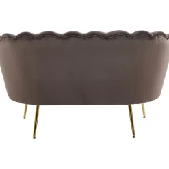 Soffa i brun sammet 133 cm - Kingsley