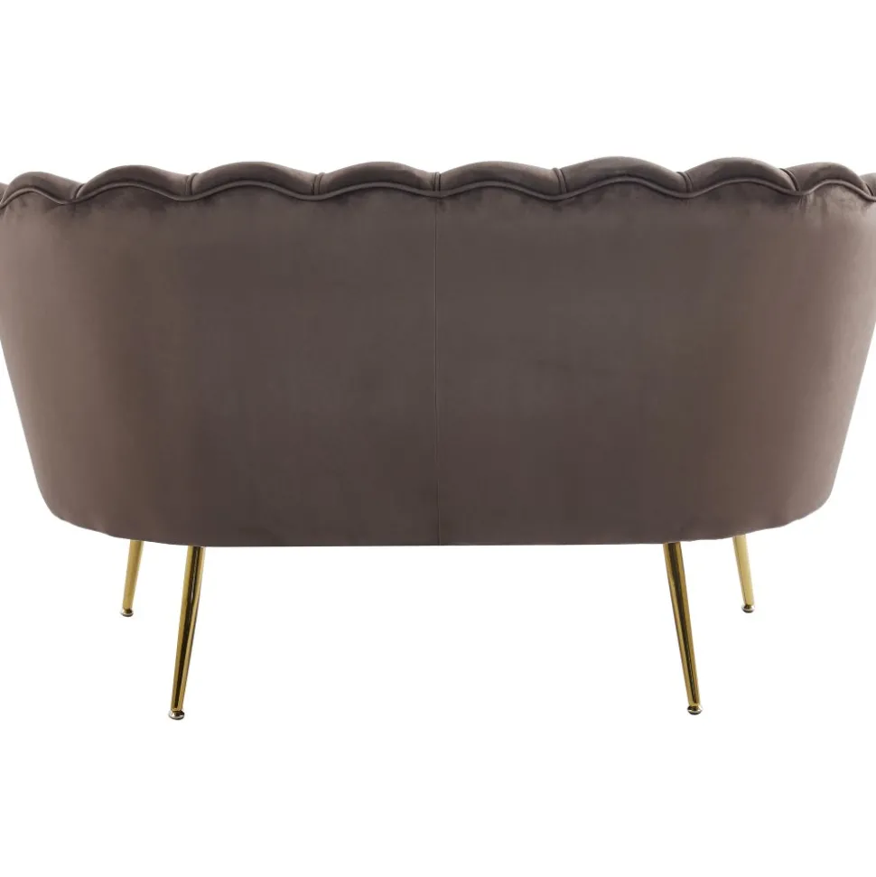 Soffa i brun sammet 133 cm - Kingsley