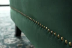 Soffa med divan grön sammet - Bellas + Textilrengöring för möbler