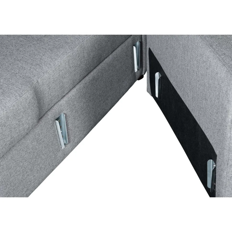 Soffa med förvaring grå 214 cm bred + Fläckborttagare för möbler