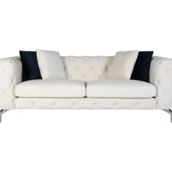 Soffa med knappar beige sammet 200 cm + Fläckborttagare för möbler