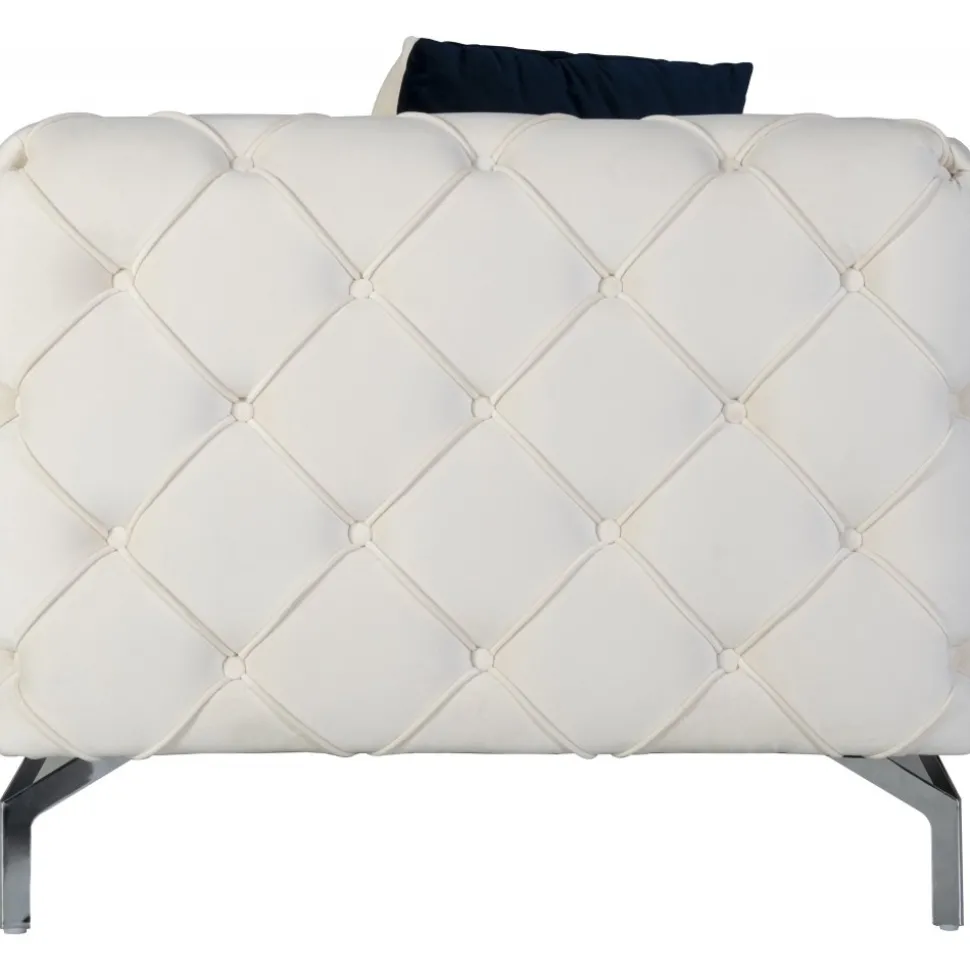 Soffa med knappar beige sammet 200 cm + Fläckborttagare för möbler