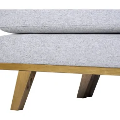 Soffa med vändbar divan grå 283 cm