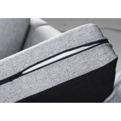 Soffa med vändbar divan grå 283 cm