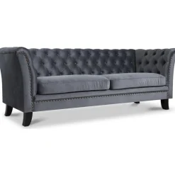 Soffa Milton Chesterfield - 212 cm + Textilrengöring för möbler
