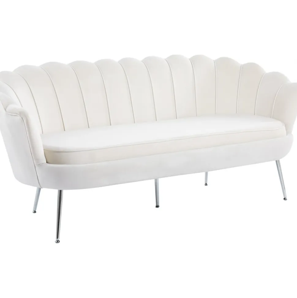 Soffa offwhite 3-sits - 180 cm - Kingsley + Textilrengöring för möbler