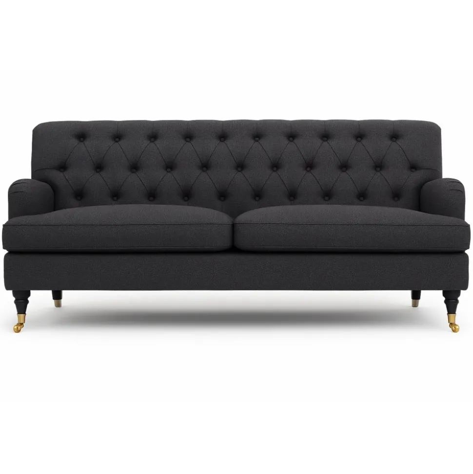 Soffa 3-sits 215 cm - Mörkgrå - Howard Barkley