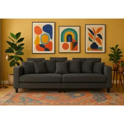 Soffa 4-sits 270 cm antracit tyg - Brandy