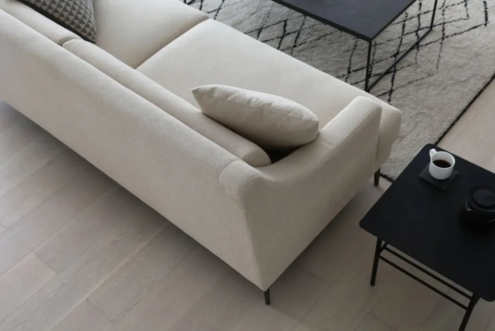 Soffa 3-sits beige modern - Hanna + Textilrengöring för möbler