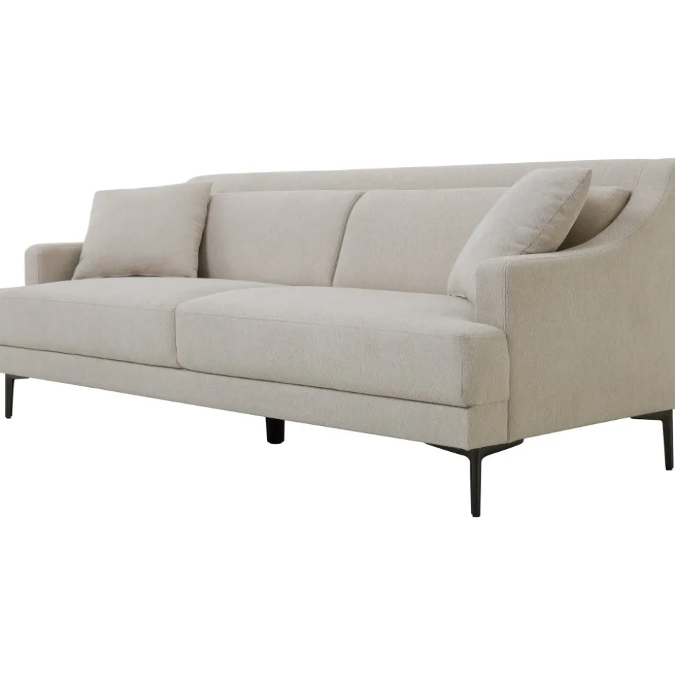 Soffa 3-sits beige modern - Hanna + Textilrengöring för möbler