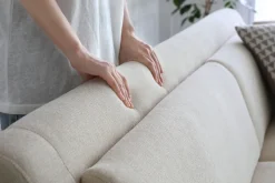 Soffa 3-sits beige modern - Hanna + Fläckborttagare för möbler