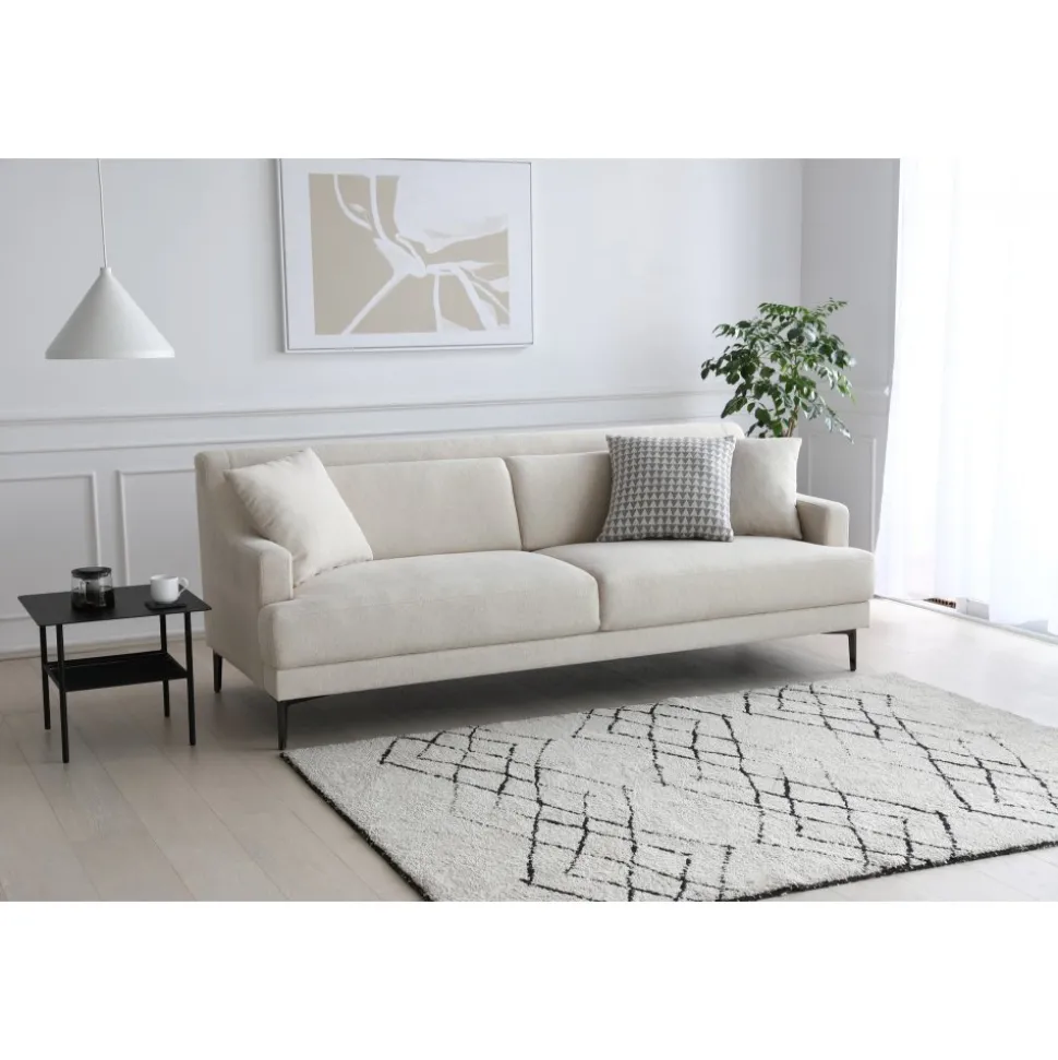 Soffa 3-sits beige modern - Hanna