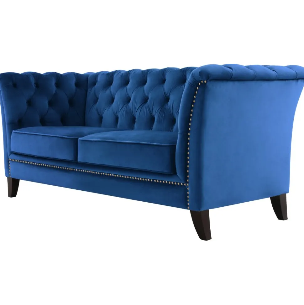 Soffa 2-sits chesterfield blå - Milton