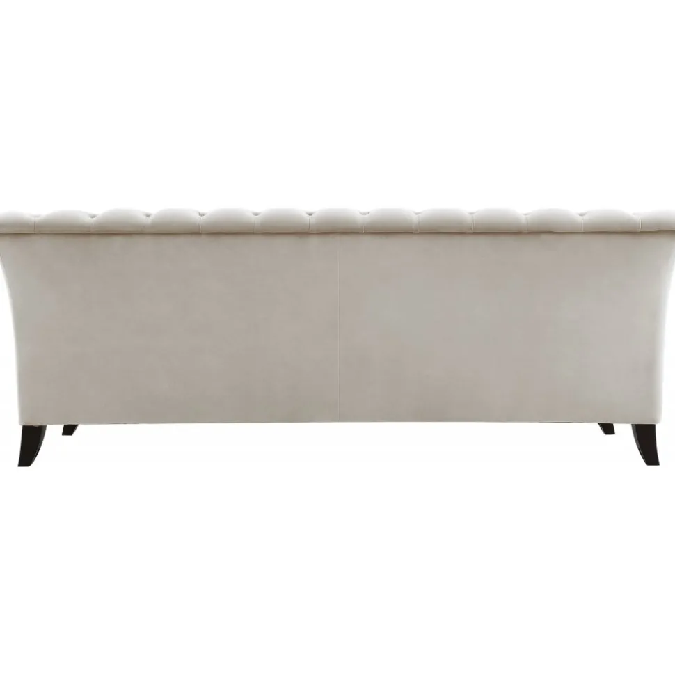 Soffa 3-sits Chesterfield beige - Milton + Fläckborttagare för möbler