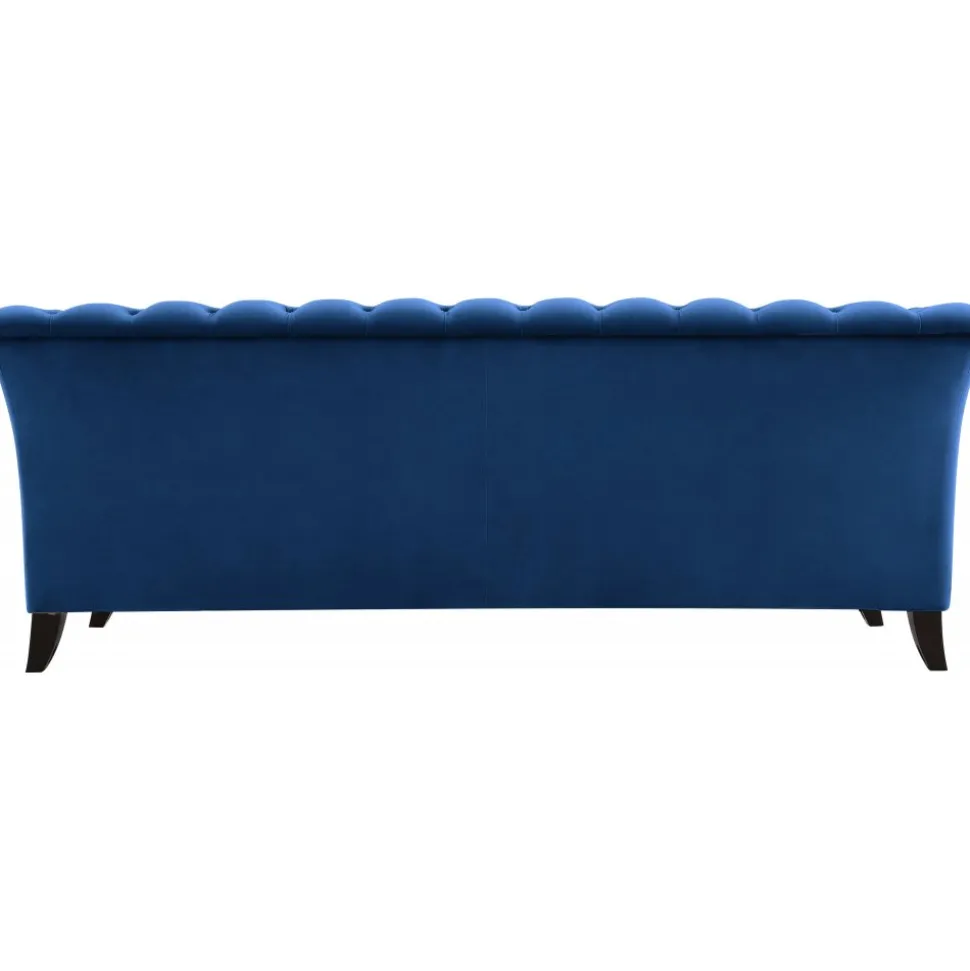 Soffa 3-sits Chesterfield Blå - Milton + Fläckborttagare för möbler