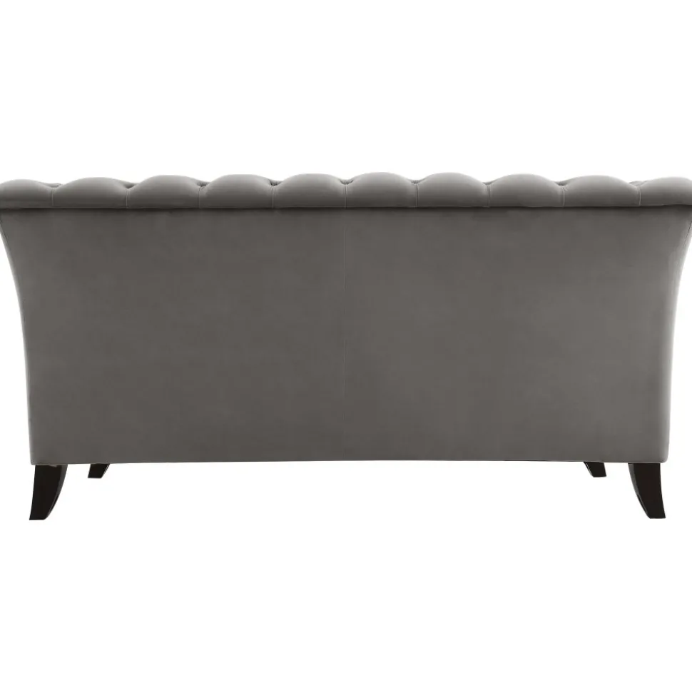 Soffa 2-sits chesterfield grå - Henry + Textilrengöring för möbler