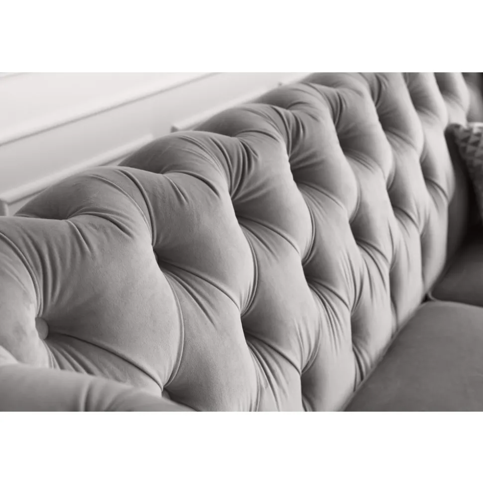 Soffa 2-sits chesterfield grå - Henry