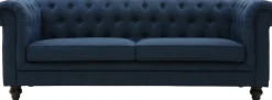 Soffa 3-sits chesterfieldsoffa blå - Herron