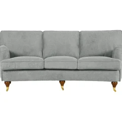 Soffa 3-sits grå 225 cm - Howard + Fläckborttagare för möbler