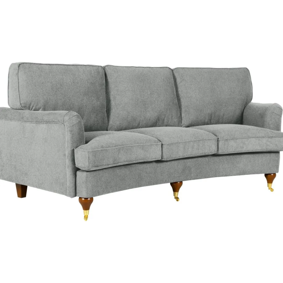 Soffa 3-sits grå 225 cm - Howard + Textilrengöring för möbler