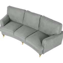 Soffa 3-sits grå 225 cm - Howard + Textilrengöring för möbler