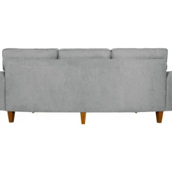 Soffa 3-sits grå 225 cm - Howard + Textilrengöring för möbler