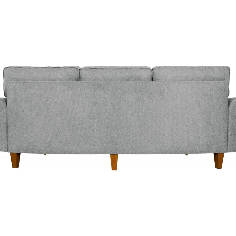 Soffa 3-sits grå 225 cm - Howard + Textilrengöring för möbler