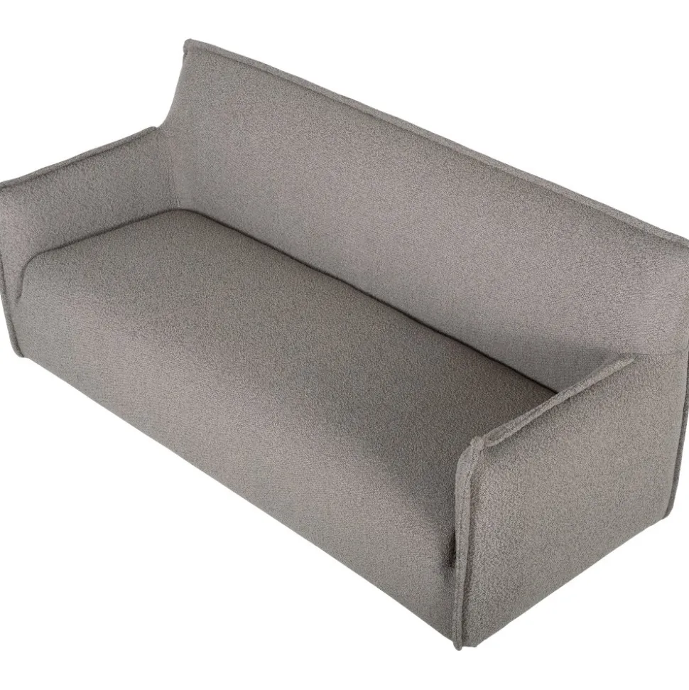 Soffa 3-sits i mörkbeige bouclè - Jupiter