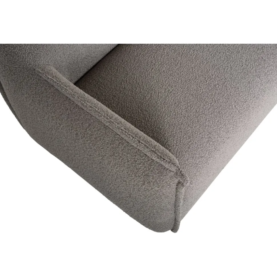 Soffa 3-sits i mörkbeige bouclè - Jupiter