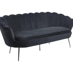 Soffa 3-sits i svart sammet - Kingsley + Möbeltassar