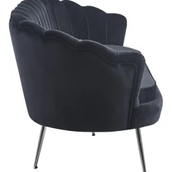 Soffa 3-sits i svart sammet - Kingsley + Textilrengöring för möbler