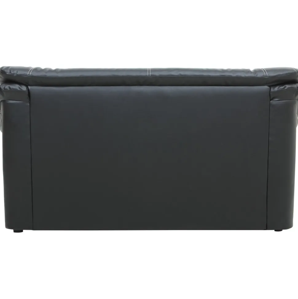 Soffa 2-sits svart konstläder - Dominic + Textilrengöring för möbler