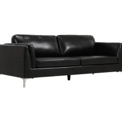 Soffa 3-sits svart PU - Cansas + Textilrengöring för möbler