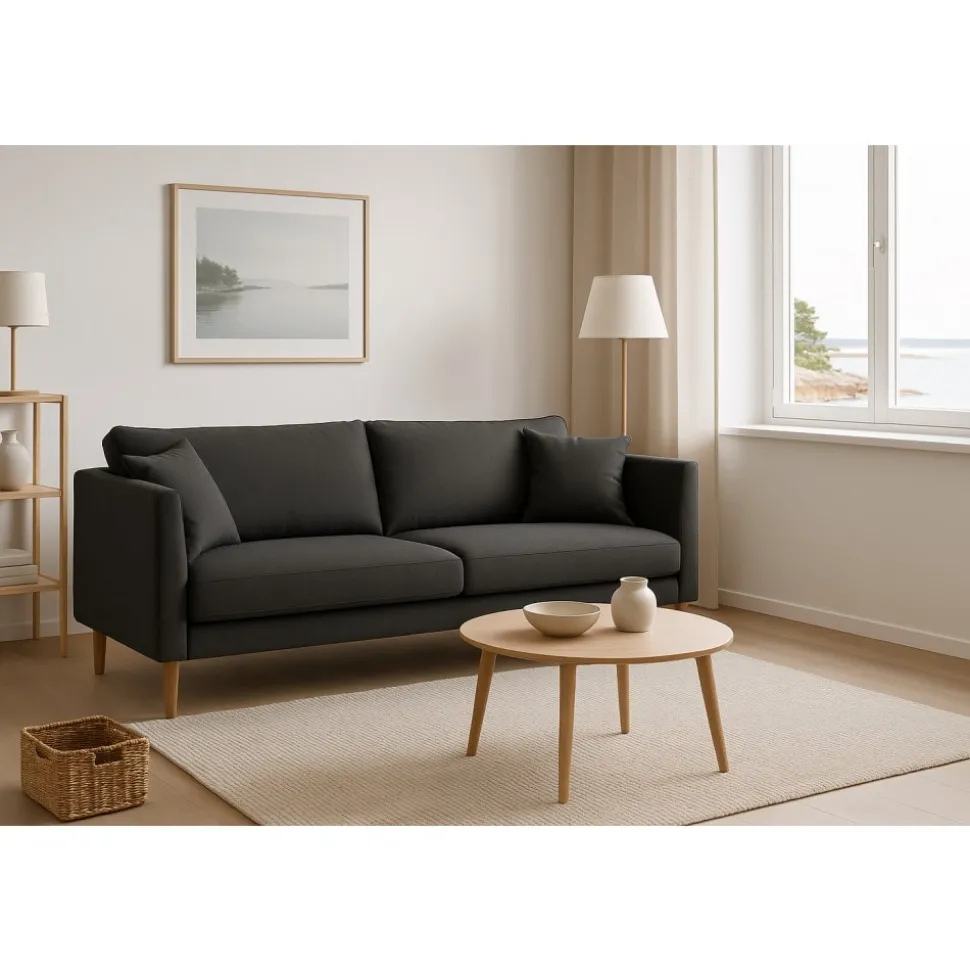 Soffa Östermalm 223 cm - Mörkgrå