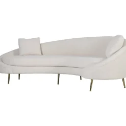 Soffa svängd 255 cm beige